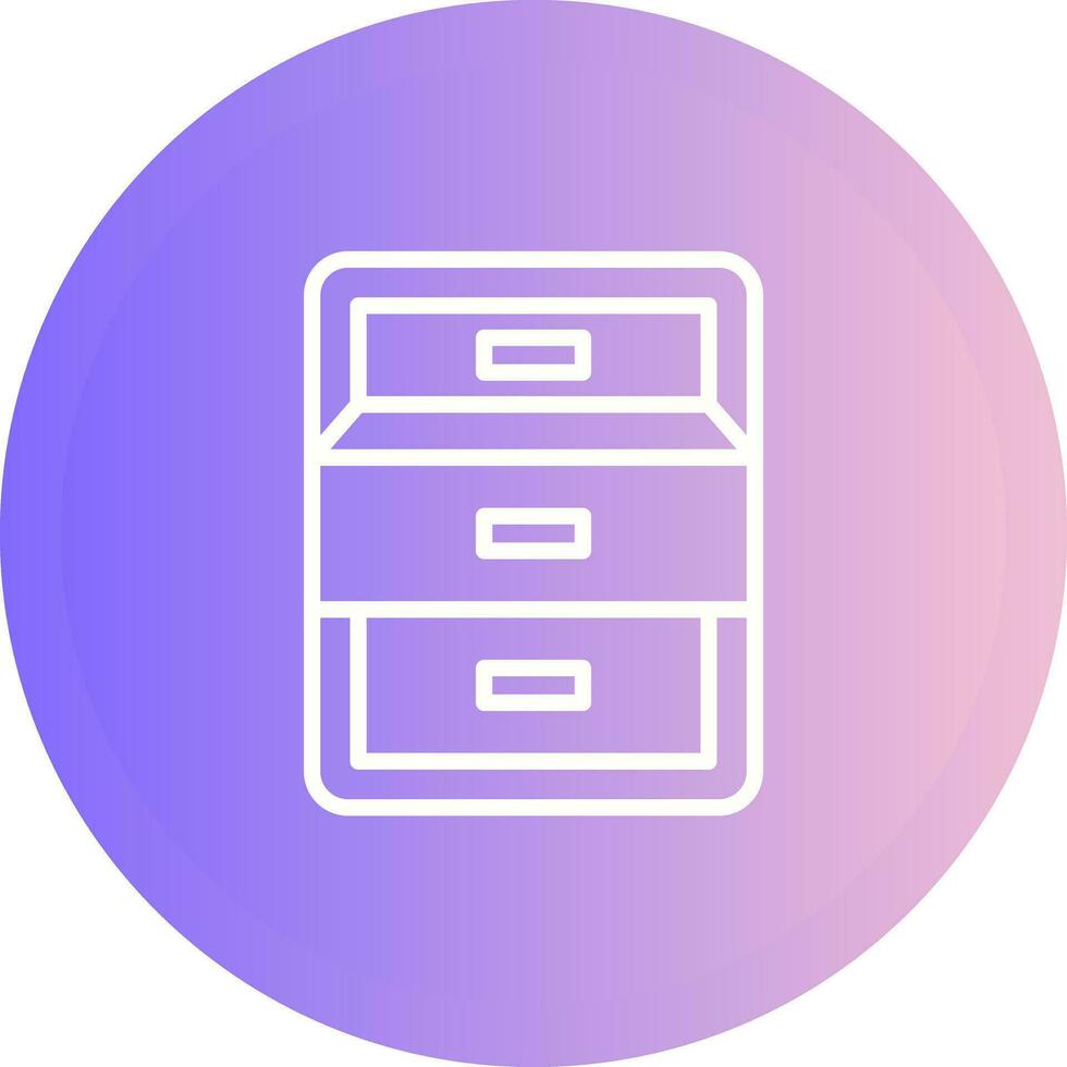 Filing cabinet with open door Vector Icon