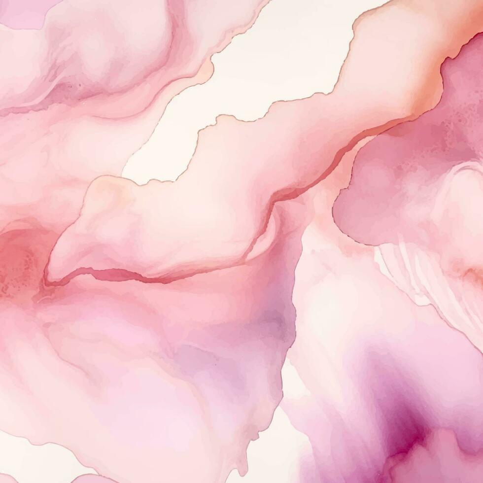 abstract hand painted alcohol ink background in pastel pink vector