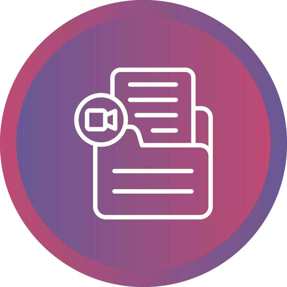 Document Insert Video Vector Icon