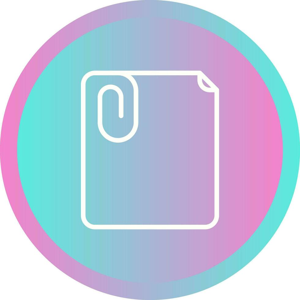 Paperclip with paper Vector Icon