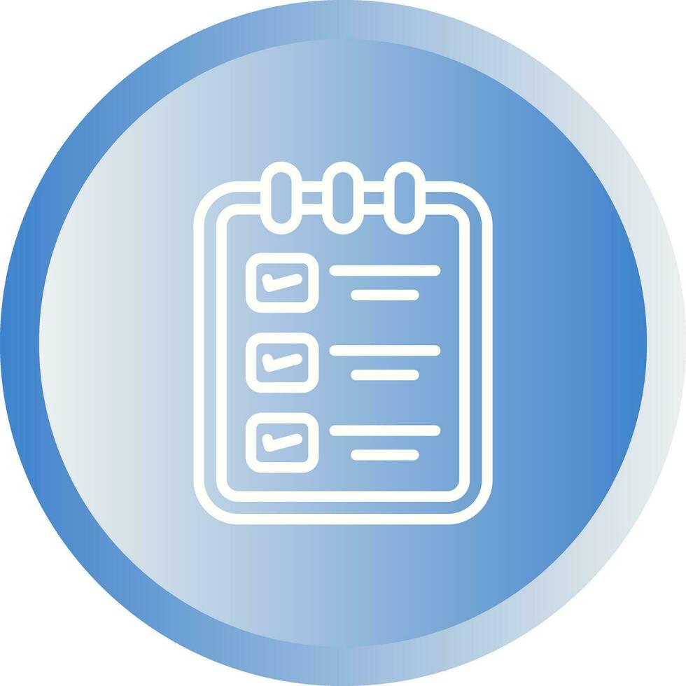 Memo pad with checklist Vector Icon