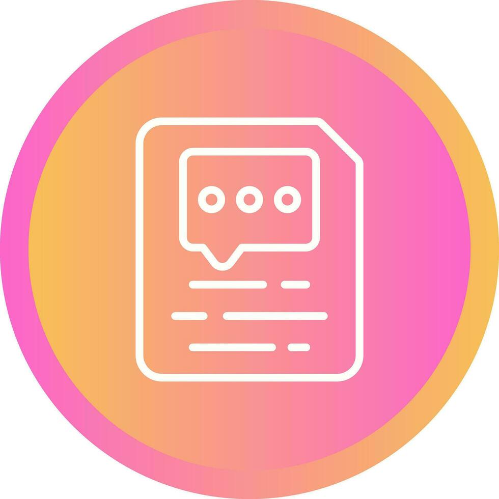 Document Insert Comment Vector Icon