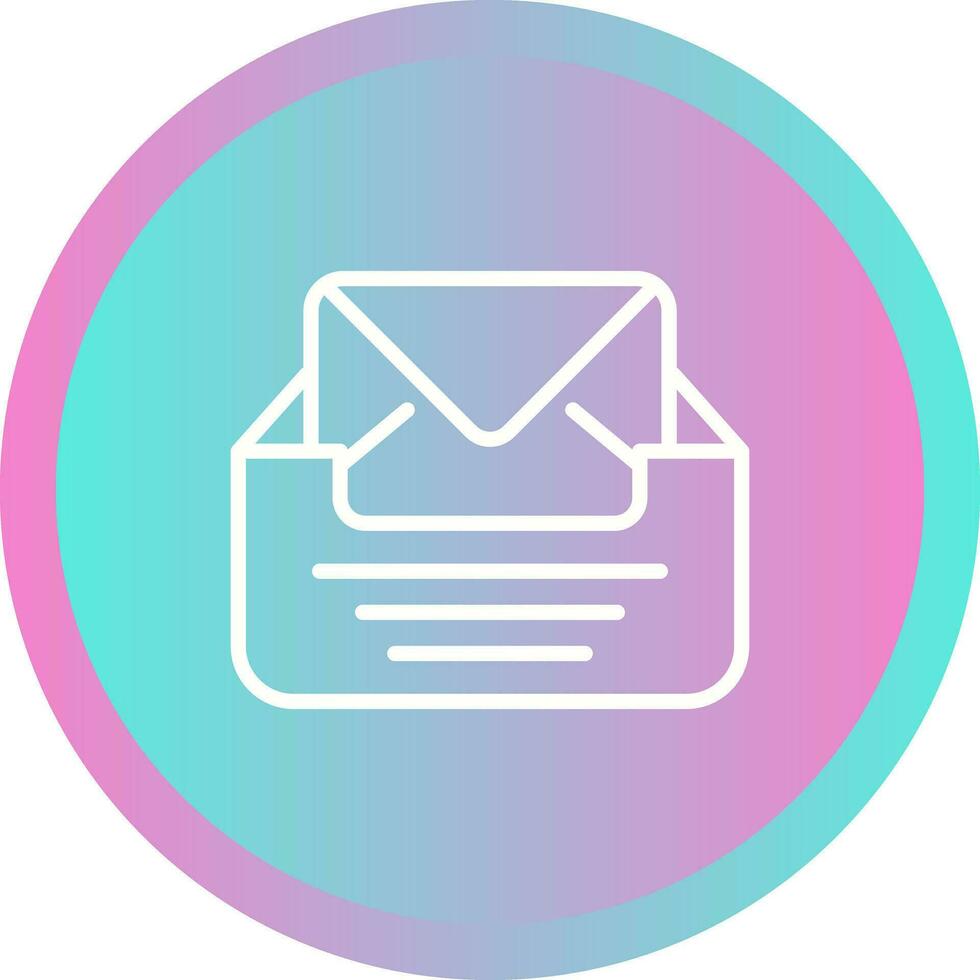 Inbox with envelope Vector Icon