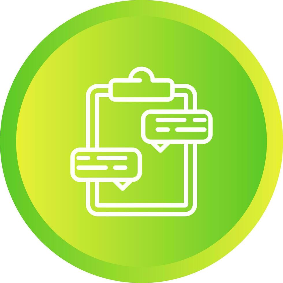 Clipboard with speech bubb Vector Icon