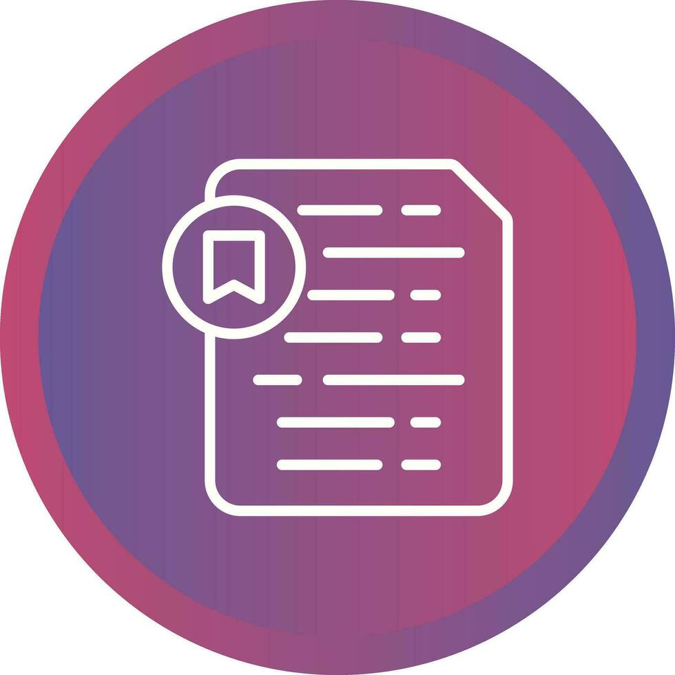 Document Insert Bookmark Vector Icon