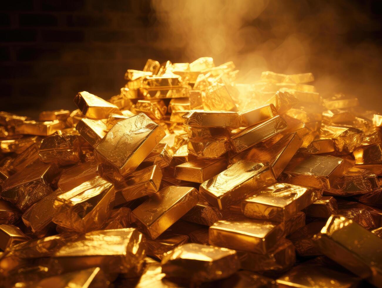 Image showing a stack of gold bullion photo