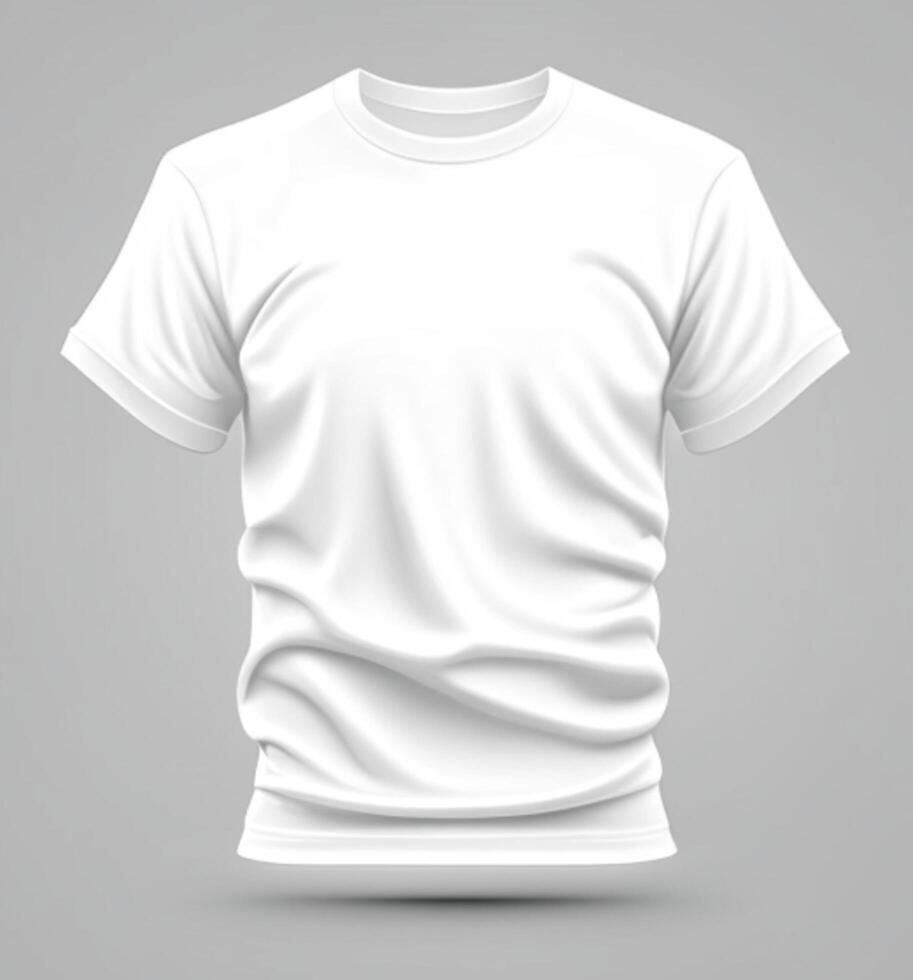 Medium shot, Overhead view, A blank white T-shirt generative ai photo