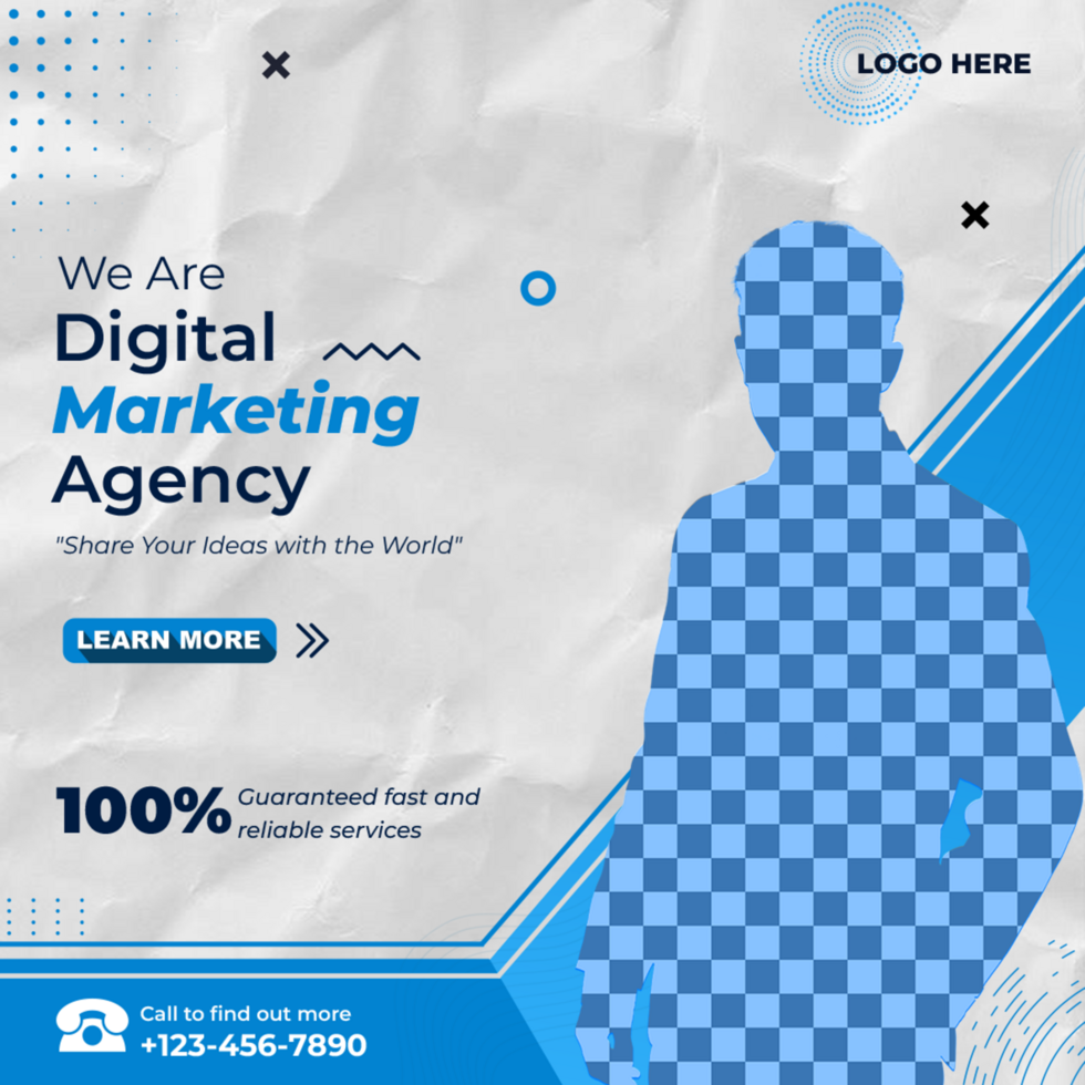 Creative Digital Marketing Agency Social media Post template psd