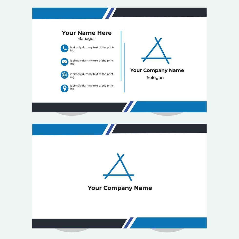 creative business card template design vector