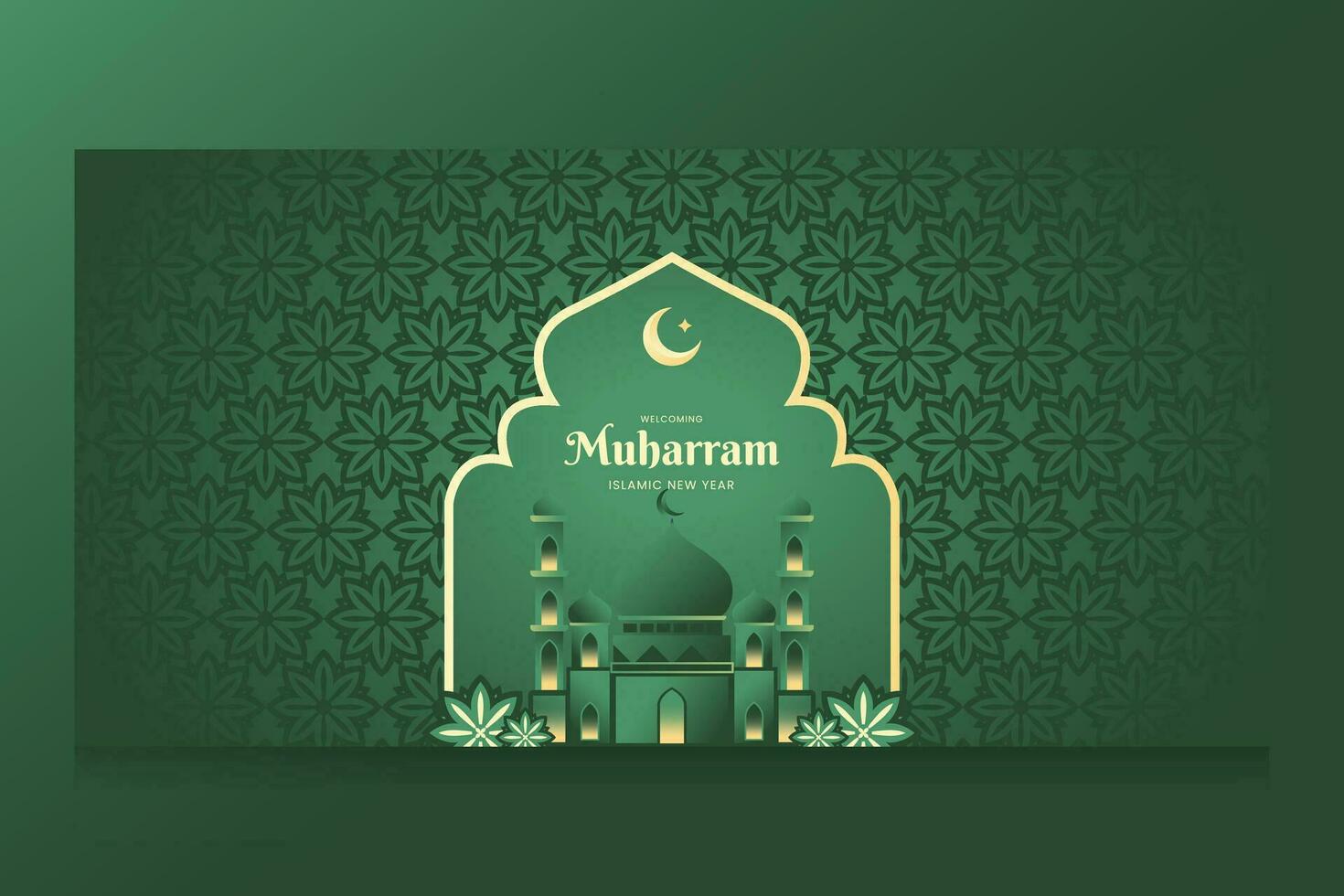 Islamic New Year Banner Background Graphic Resources vector