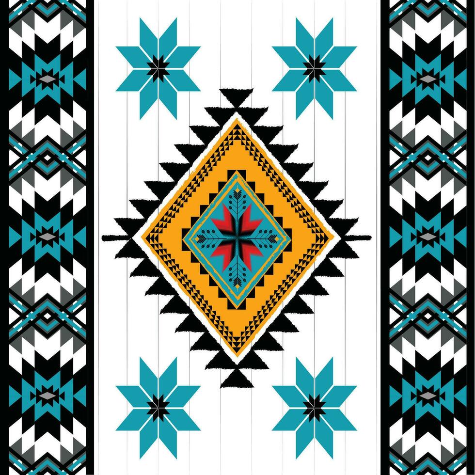 Geometric ethnic pattern. Navajo, Western, American, African,Aztec motif, traditional style. Design for background, wallpaper, clothing, wrapping, Batik, fabric,tile, and prints. Vector illustration.