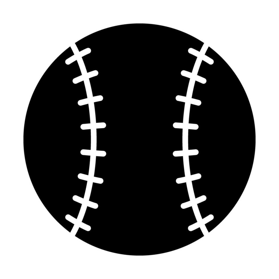 Baseball Vector Glyph Icon Design