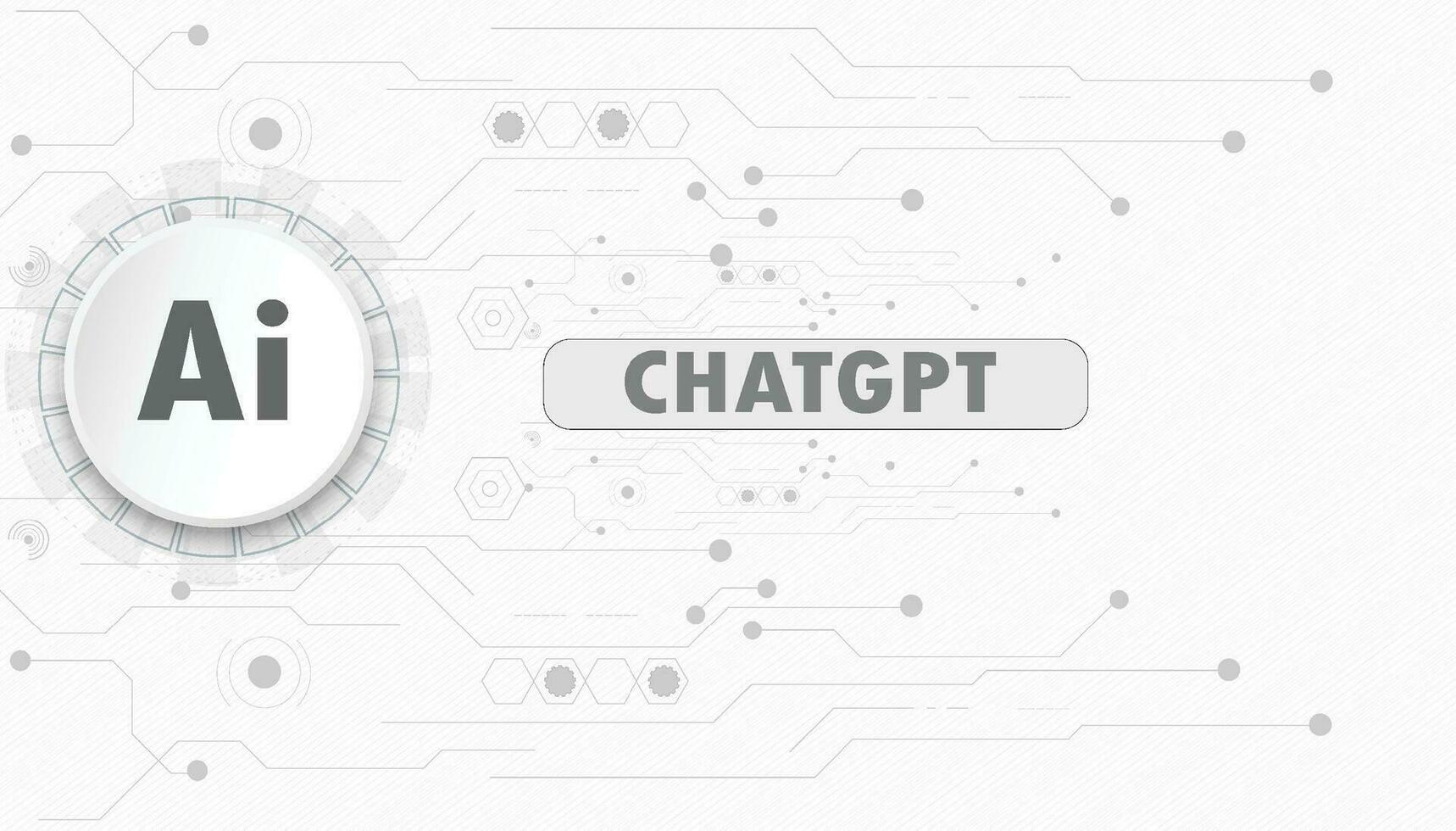 ChatGPT OpenAi and line technology network background. Smart AI or Artificial Intelligence vector illustration using Chatbot.Digital technology and Abstract background concept.