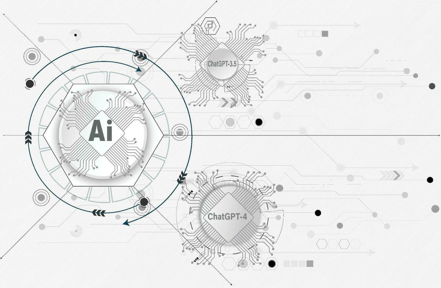 chatgpt abierto y línea tecnología red antecedentes. inteligente ai o artificial inteligencia vector ilustración utilizando chatbot.digital tecnología y resumen antecedentes concepto.