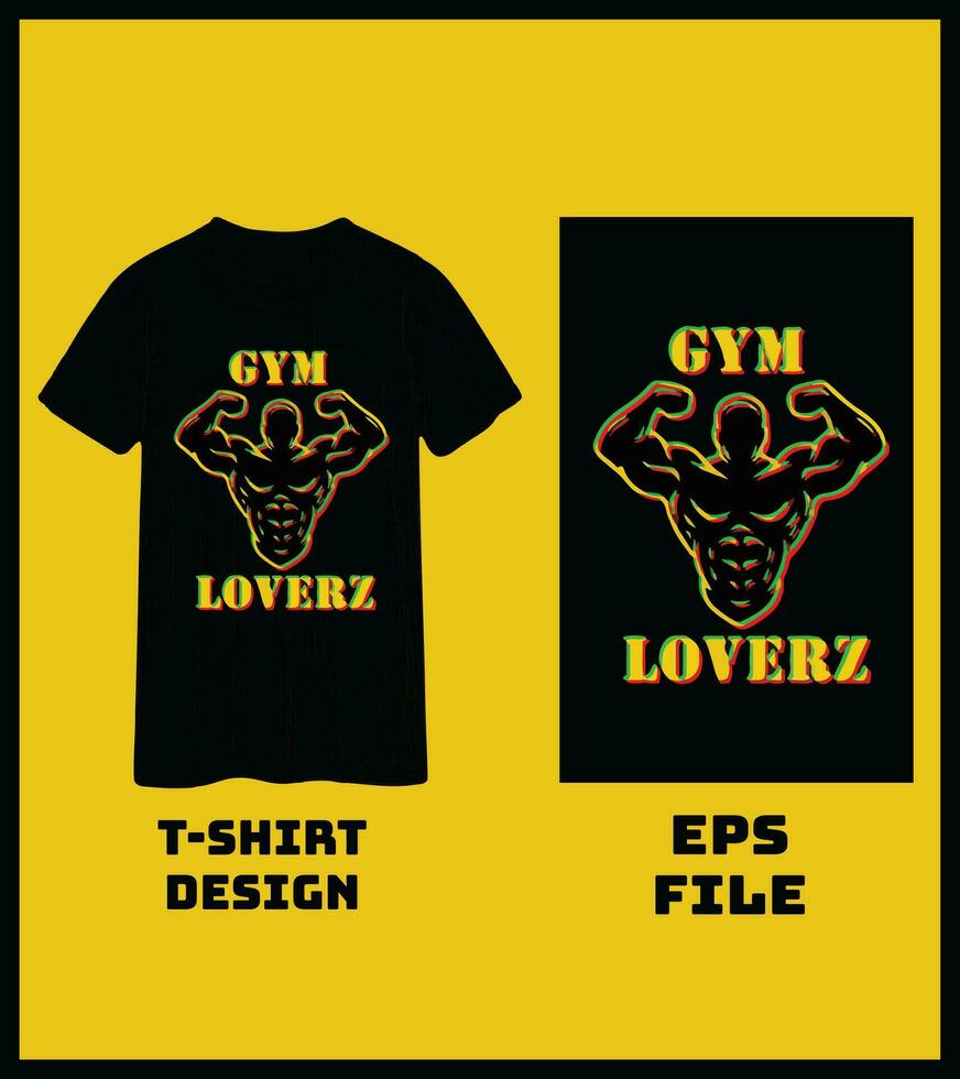 Gym T-shirt Design Or Bodybuilding teaser design vector