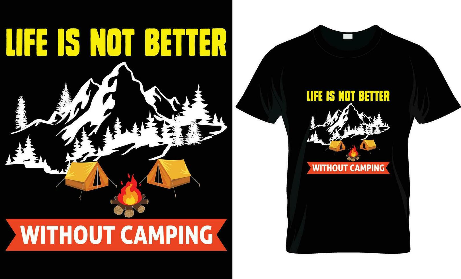 Landscape t shirt design. Camping ,Unique, typography, mountain and outdoor t-shirt design. vector