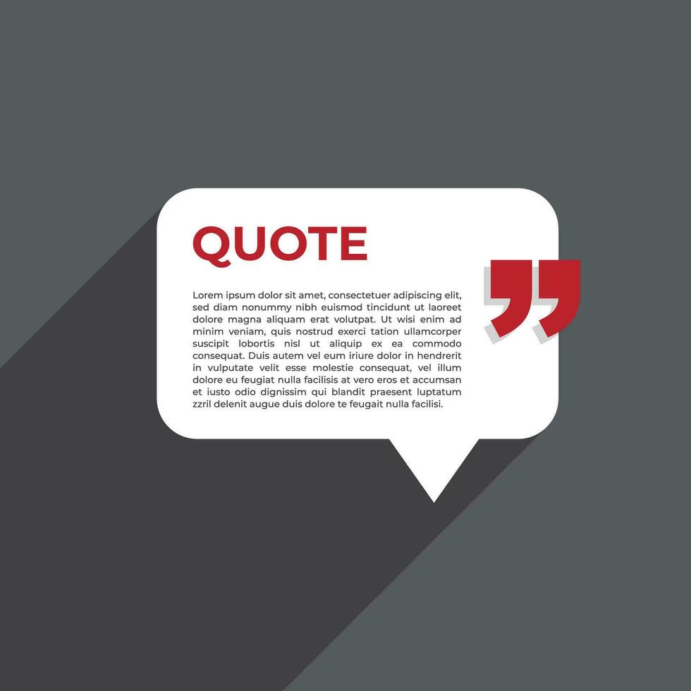 Quote template, feedback template, thought bubble, quote frame vector