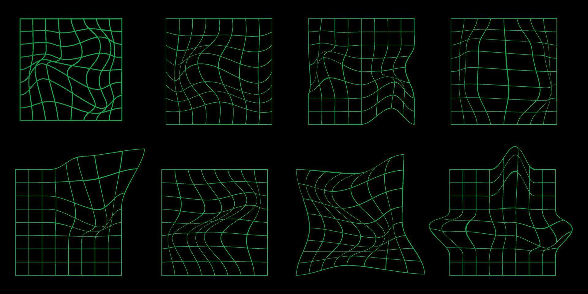 Grid. Futuristic design elements.Y2k aesthetic.Shape set y2k style for banner.Shape set y2k style for decoaration.Shape set y2k style for poster. Simple shapes.Trendy 90s.Trendy geometric forms. vector