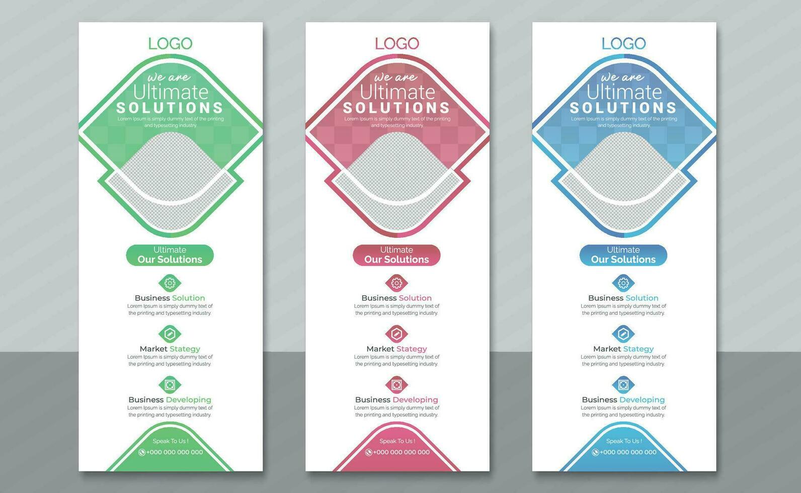 Professional and modern roll up banner for your company growth vector