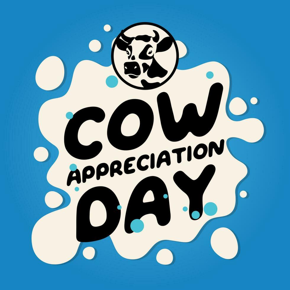 cow appreciation day design template for ceclebration. cow vector image. cow head vector design.