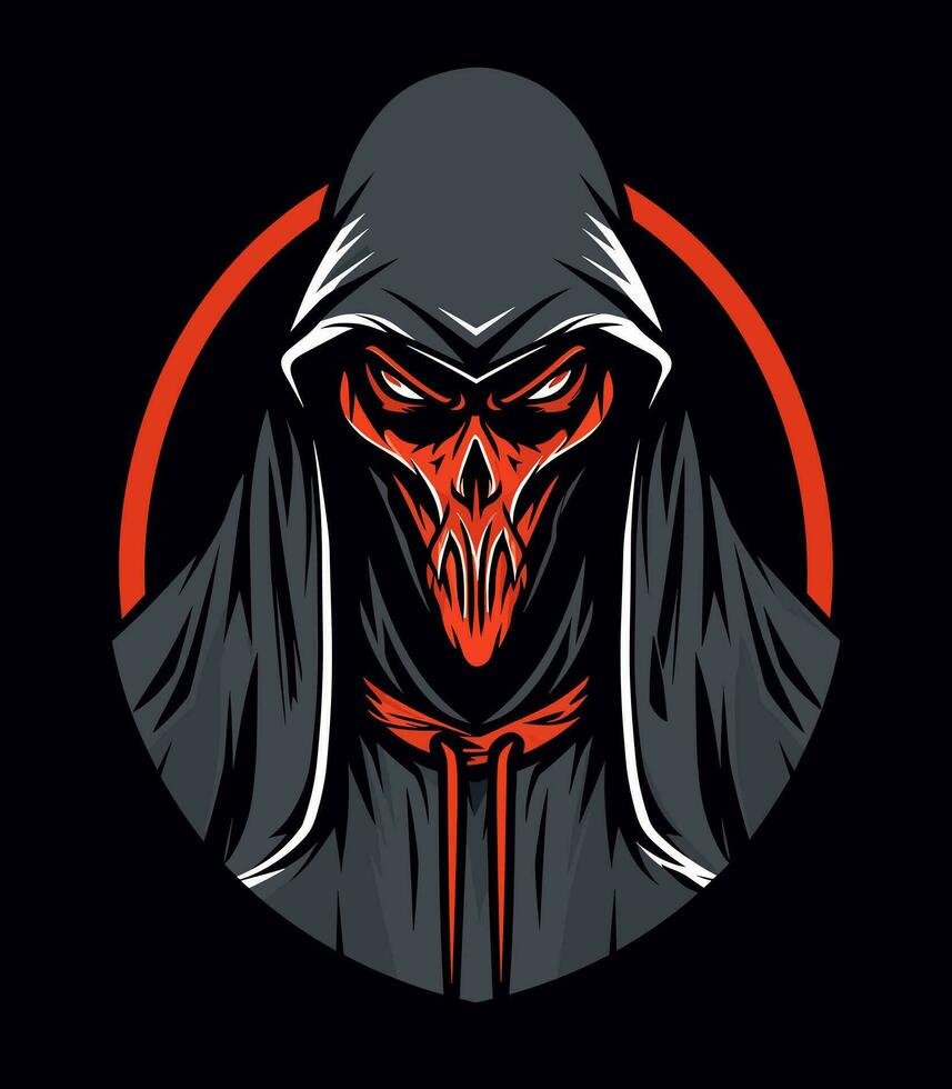 Grim reaper Death sign vector clip art illustration