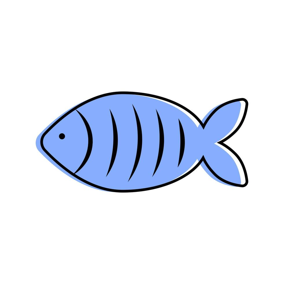 French April Fool's Day. Poisson d'avril. One color fish for your design. White background. photo