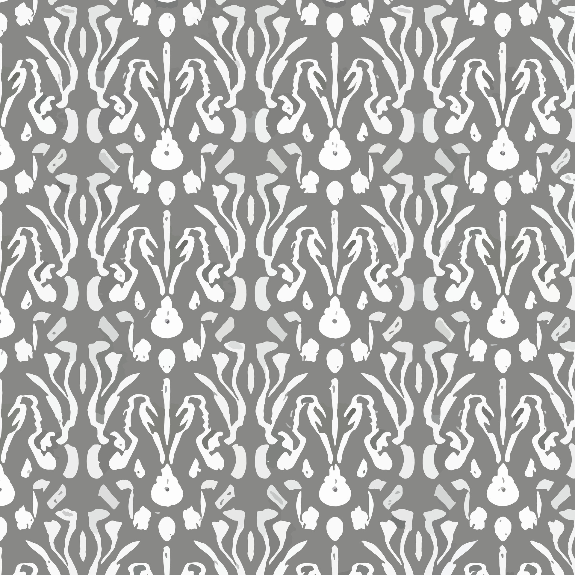 Floral and Geometric Patterns Intertwined. Abstract Intersecting Curves