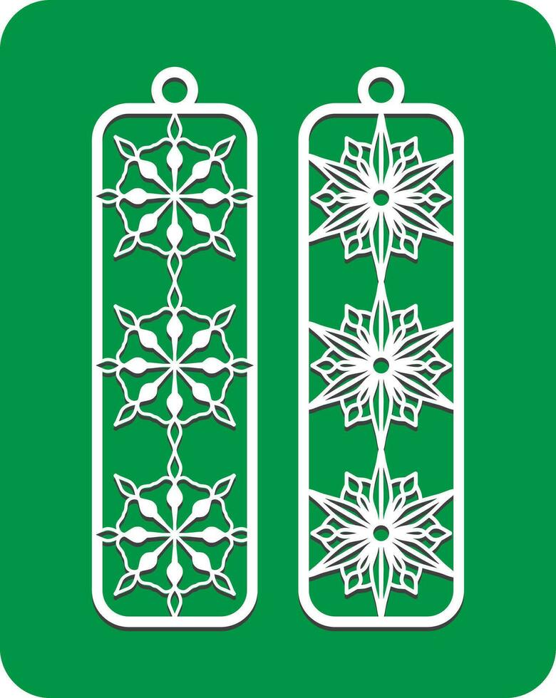 Stunning Laser-Cut Bookmark Designs, flower panel vector