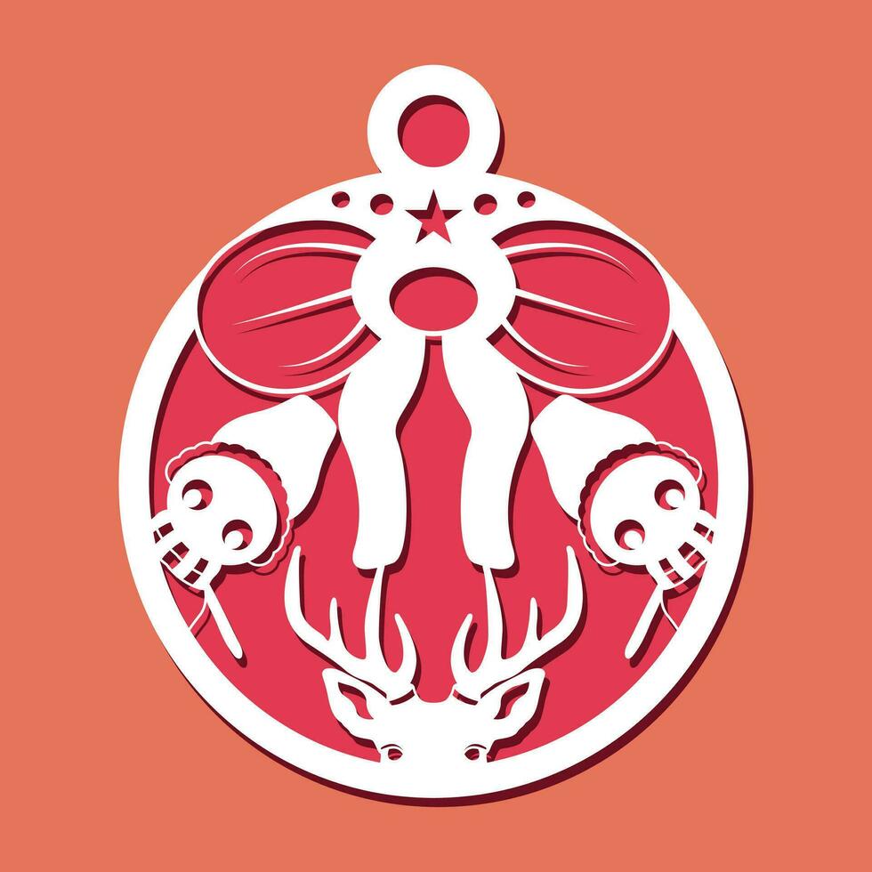 Stunning Laser-Cut christmas ball and ornament vector