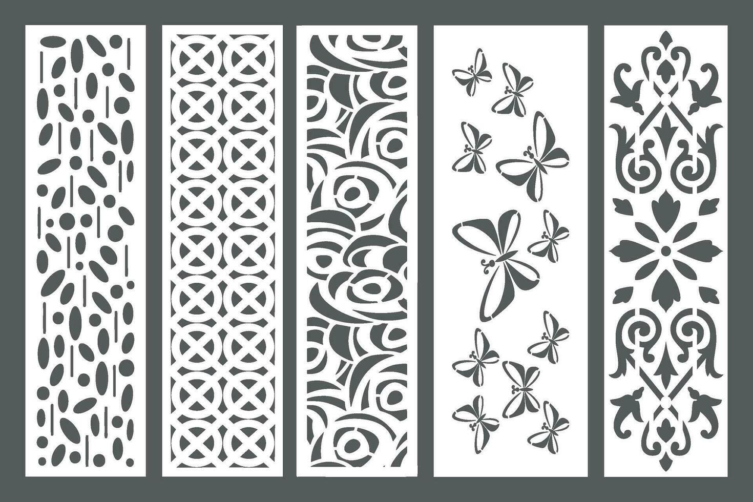 Set Jali Design For jali, Laser, Cnc, Graphic. vector