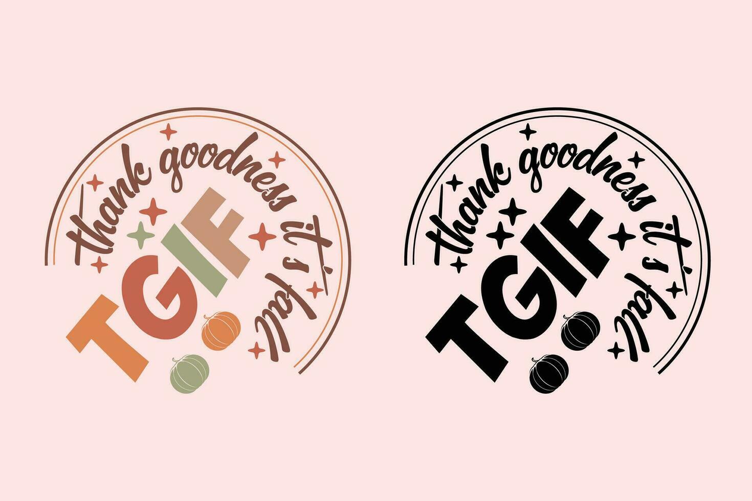 Fall TGIF EPS Design vector