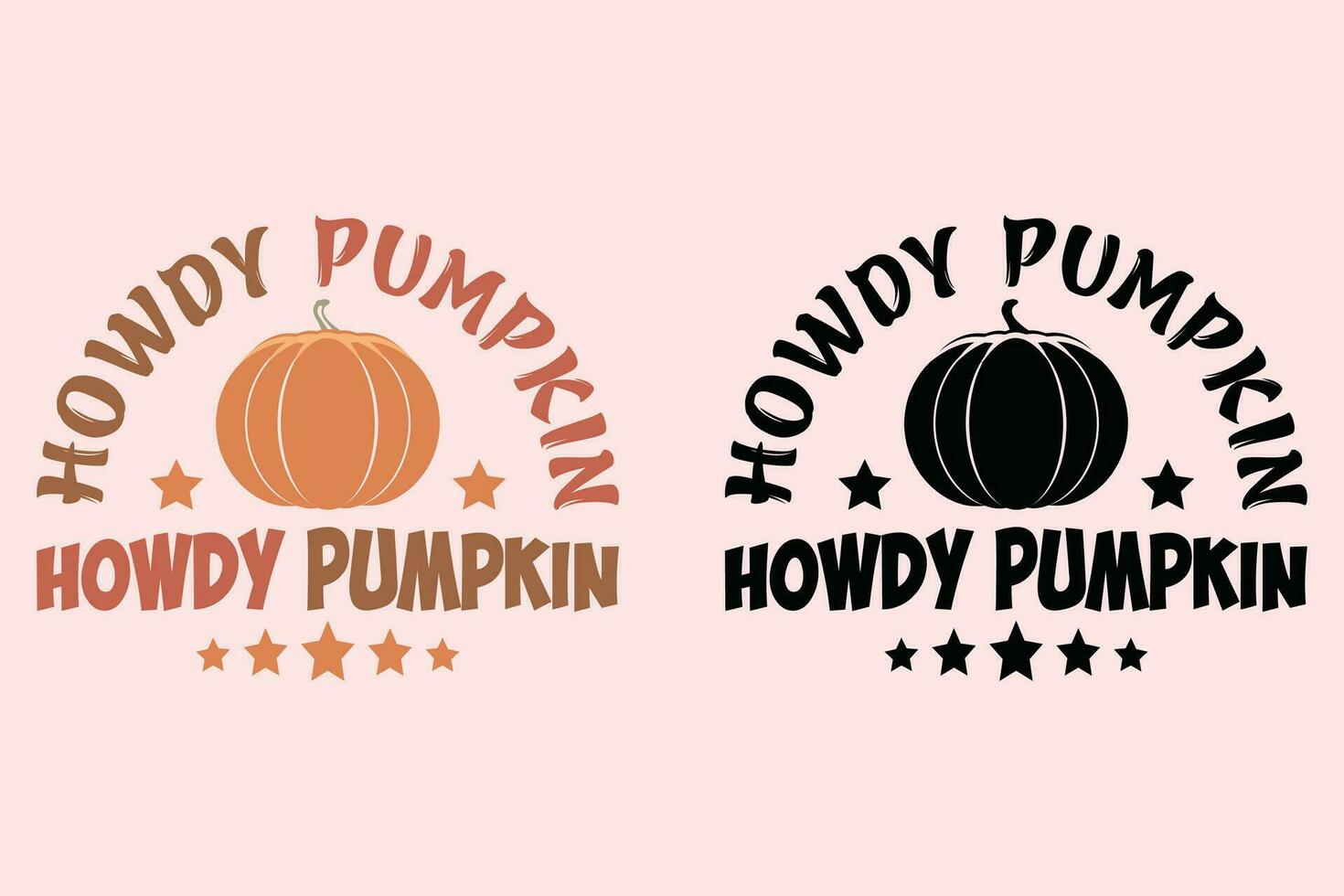 Fall Howdy Pumpkin EPS Design vector