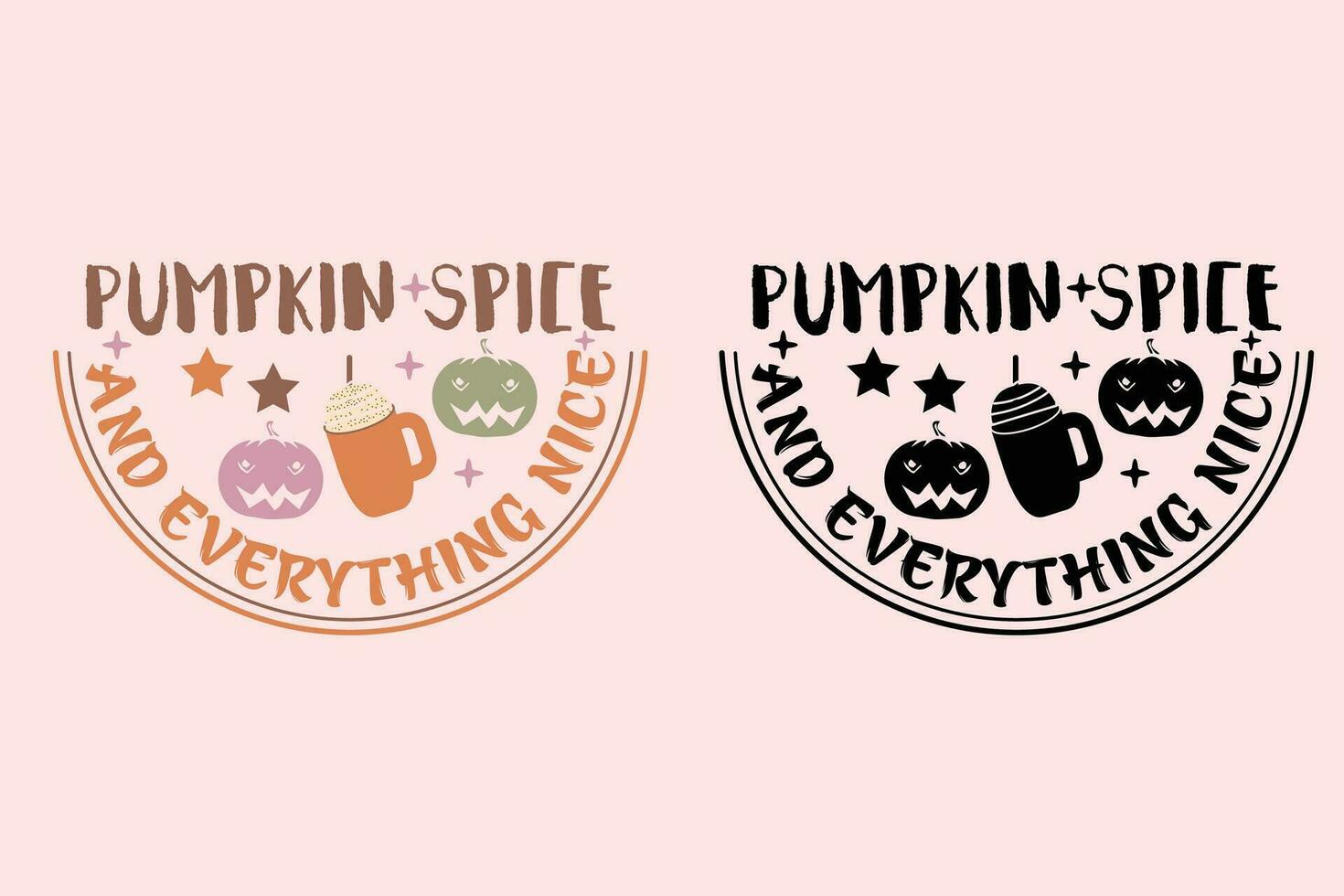 Fall Pumpkin Spice EPS Design vector