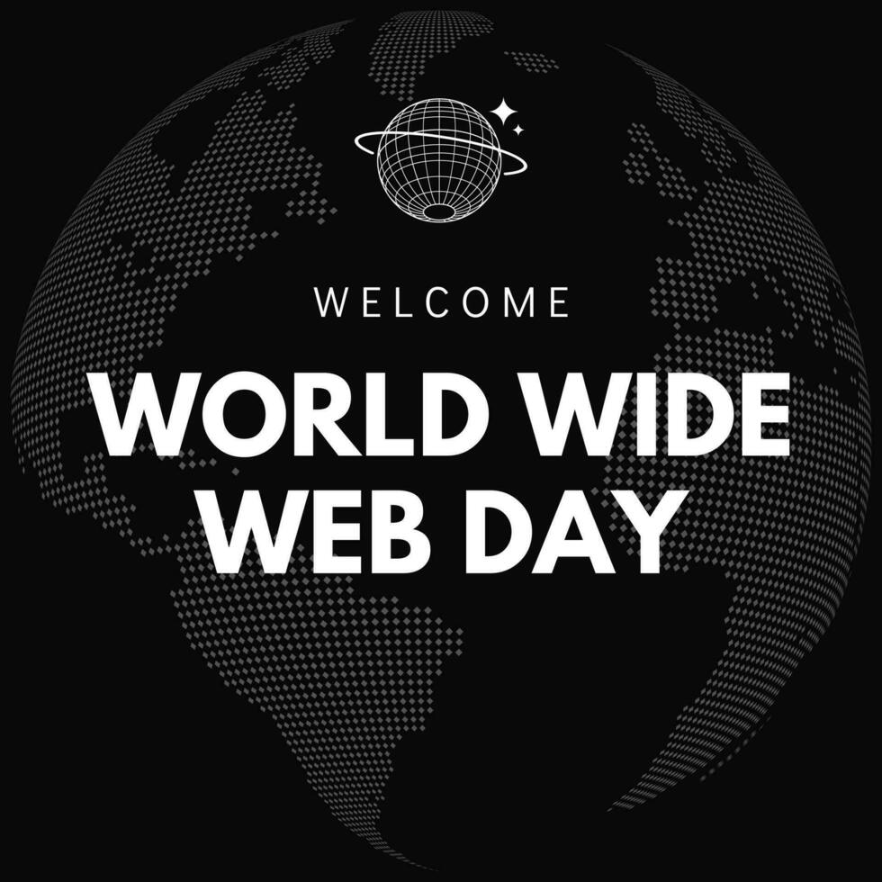 Trendy vector illustration, World Wide Web Day, which is held every August 1st