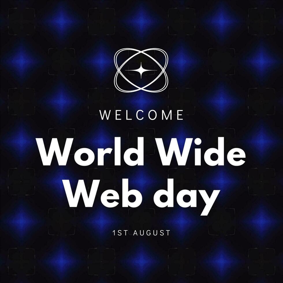 Vector illustrtaion World Wide Web Day, held on 1 august aniversary