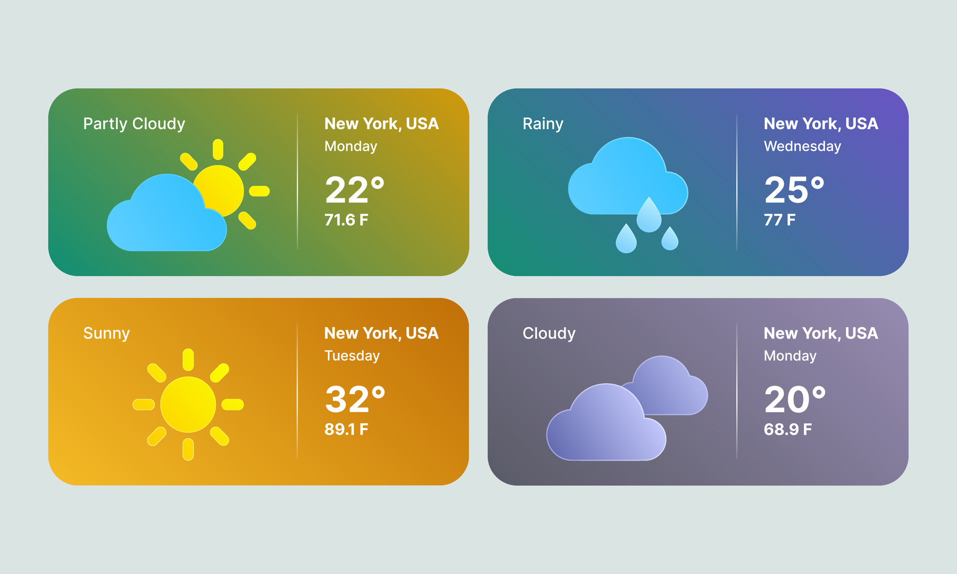 GUI weather widget design, temperature, atmospheric pressure 26344381 Vector Art at Vecteezy
