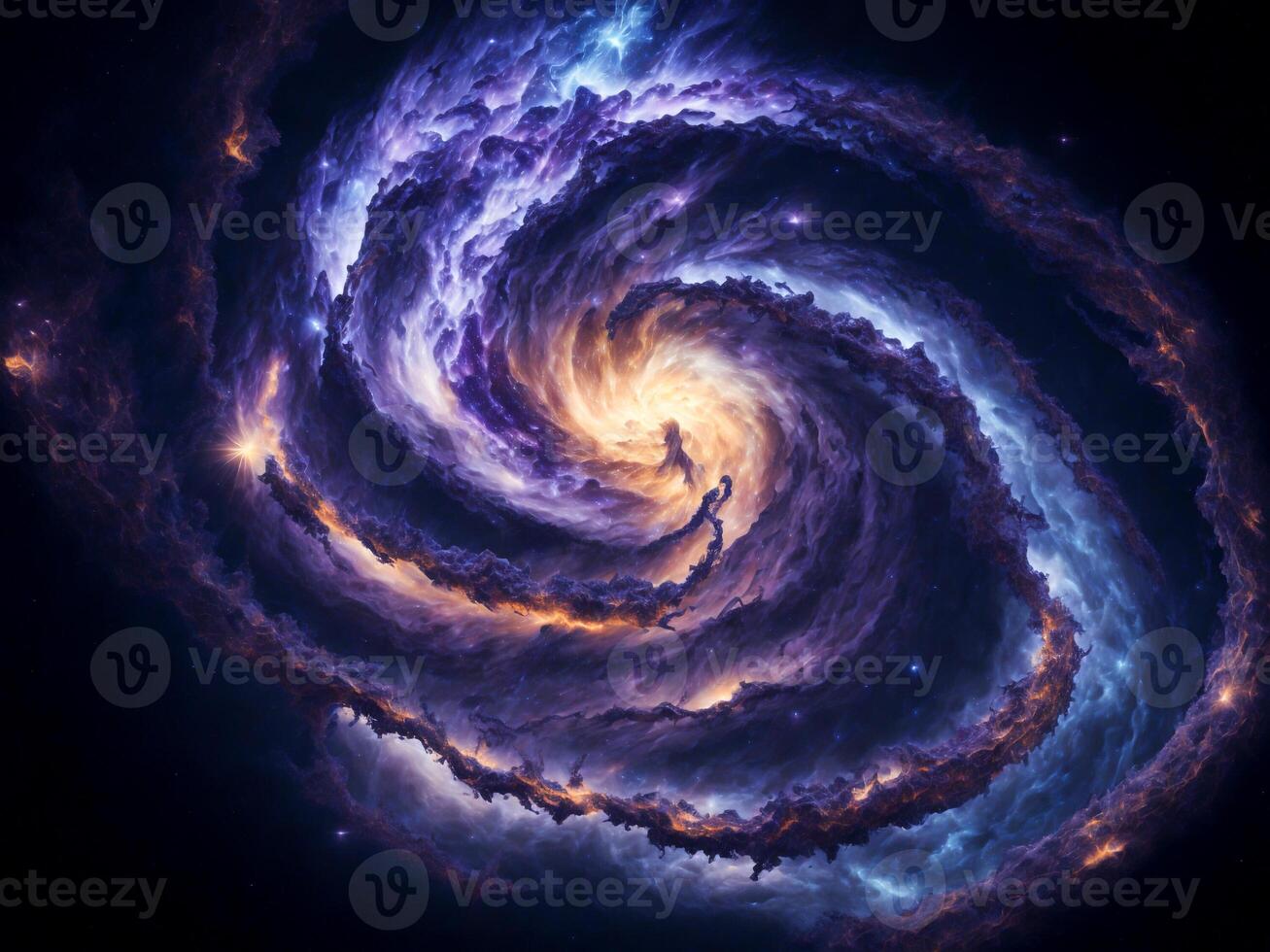 Celestial Wonders Majestic Beauty of a Vast Galaxy-Filled Sky Illuminated by Stars, Ai Generative photo