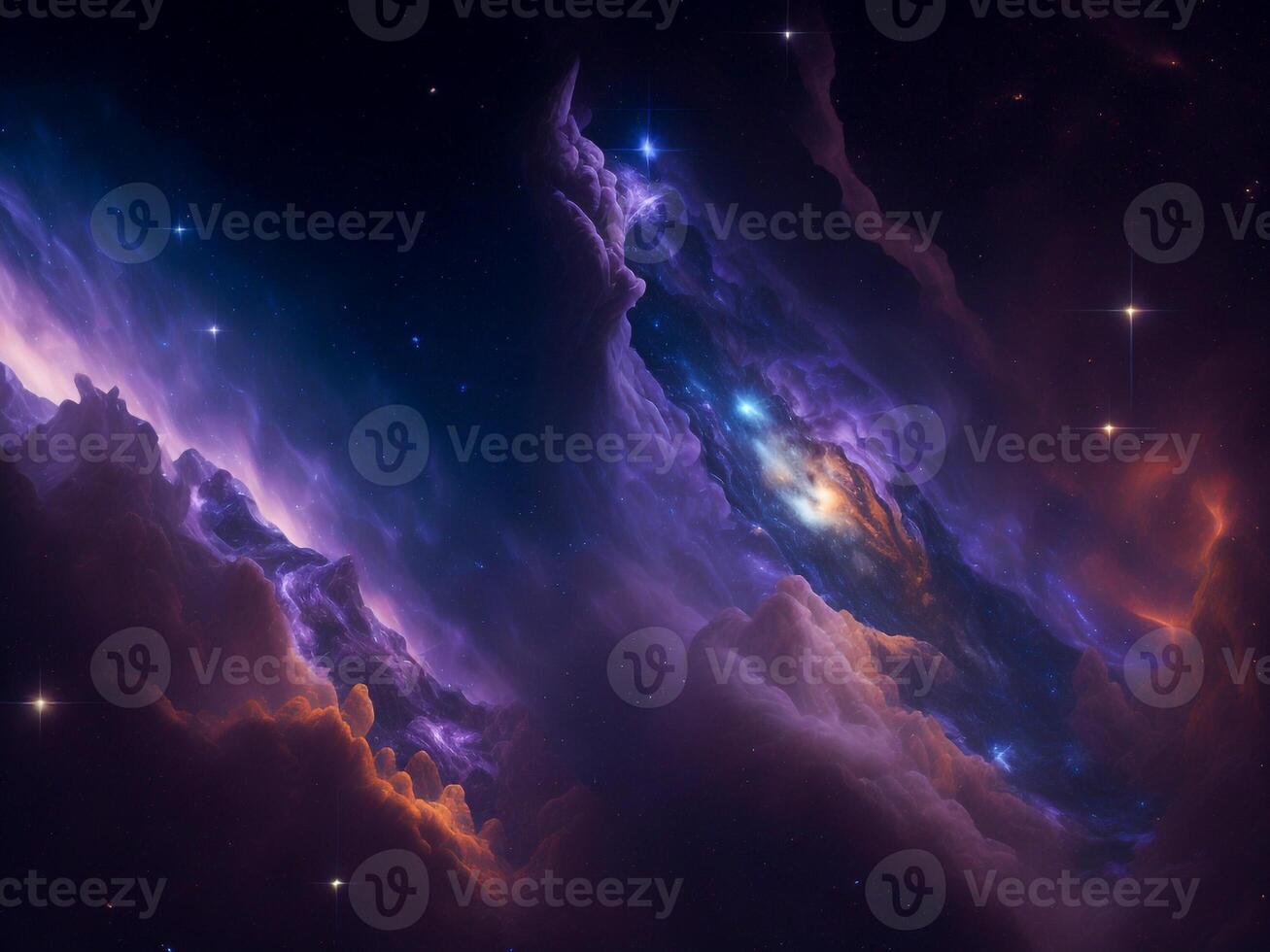 Celestial Wonders Majestic Beauty of a Vast Galaxy-Filled Sky Illuminated by Stars, photo