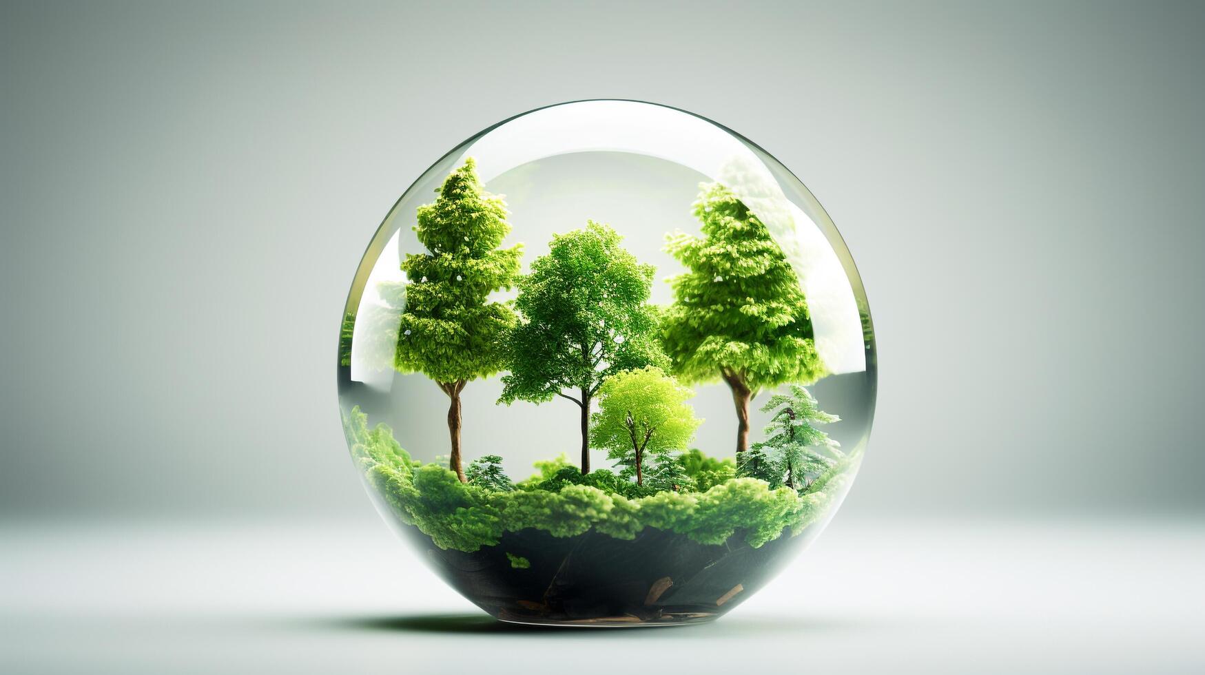 Earth Day Concept A Futuristic World Environment Background, photo