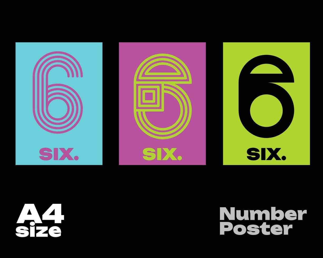 Numbers design in abstract geometric form for posters, flyer, brochure, campaign vector
