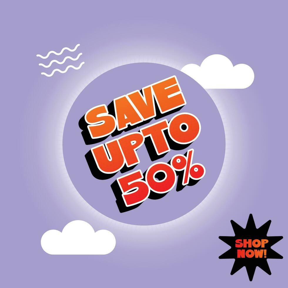 Special Sale Offer design template for banner, discount post, social media, web banner with geometric shapes vector