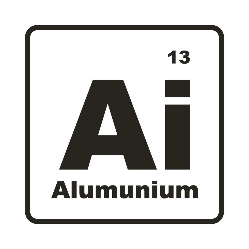 Alumunium element icon vector