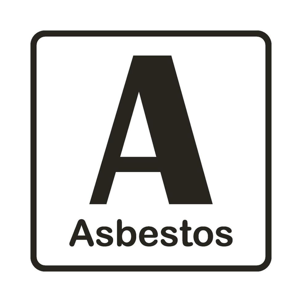 Asbestos element icon vector
