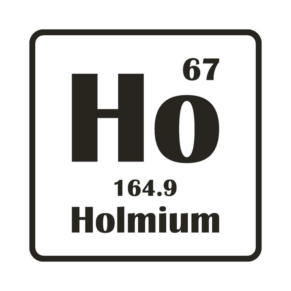 Holmium element icon vector