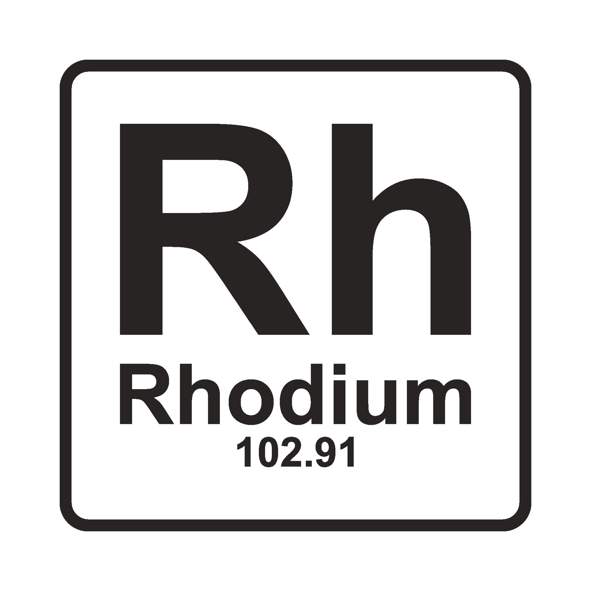 periodical Rhodium element icon 26345730 Vector Art at Vecteezy