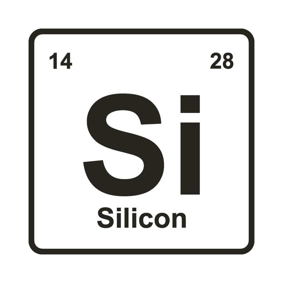 Periodical Silicon element icon vector