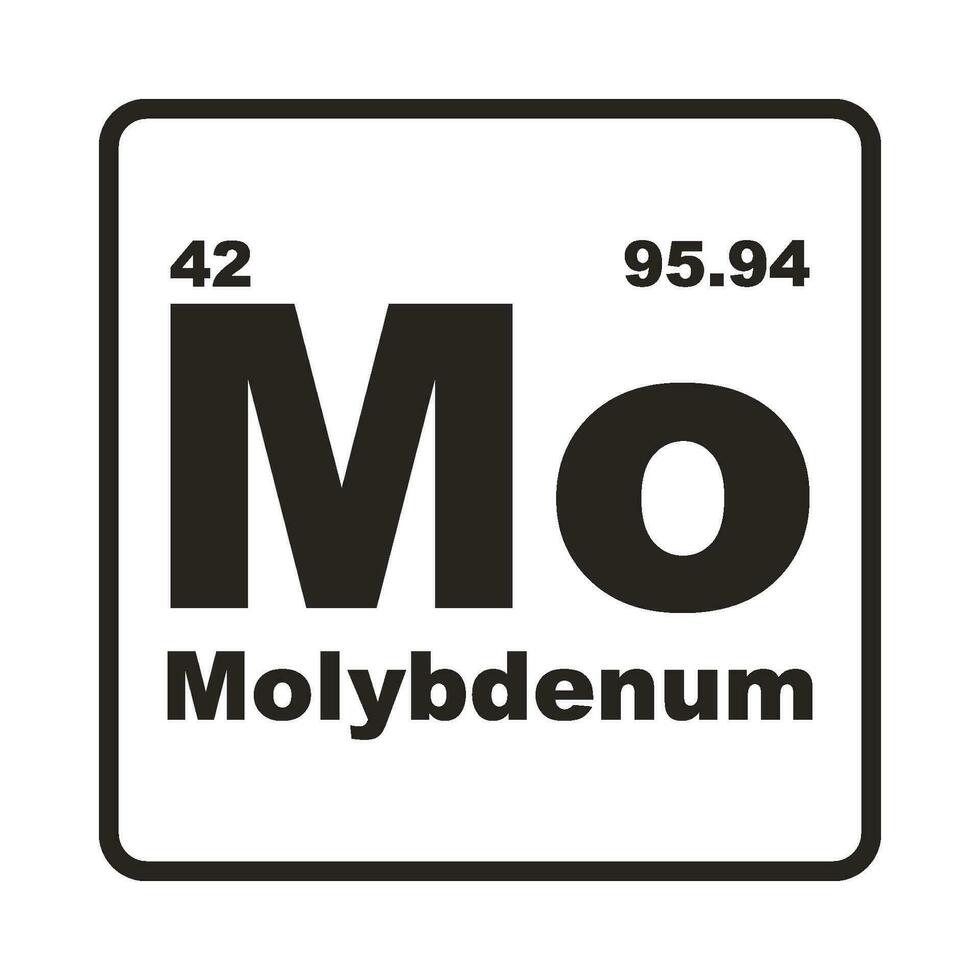 Molybdenum element icon vector