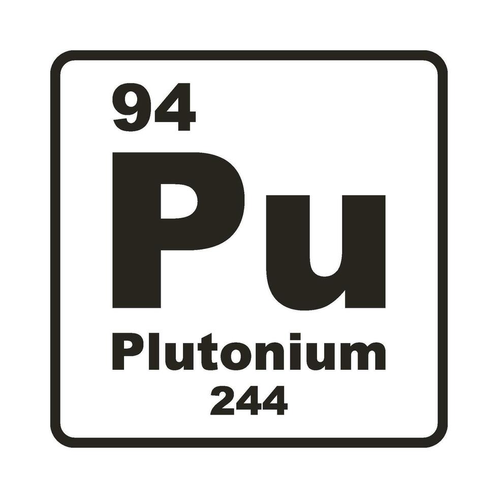 Plutonium element icon vector