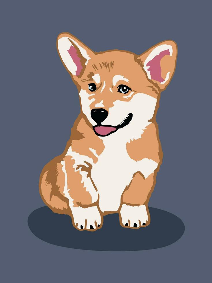 Pembroke Welsh Corgi puppy vector