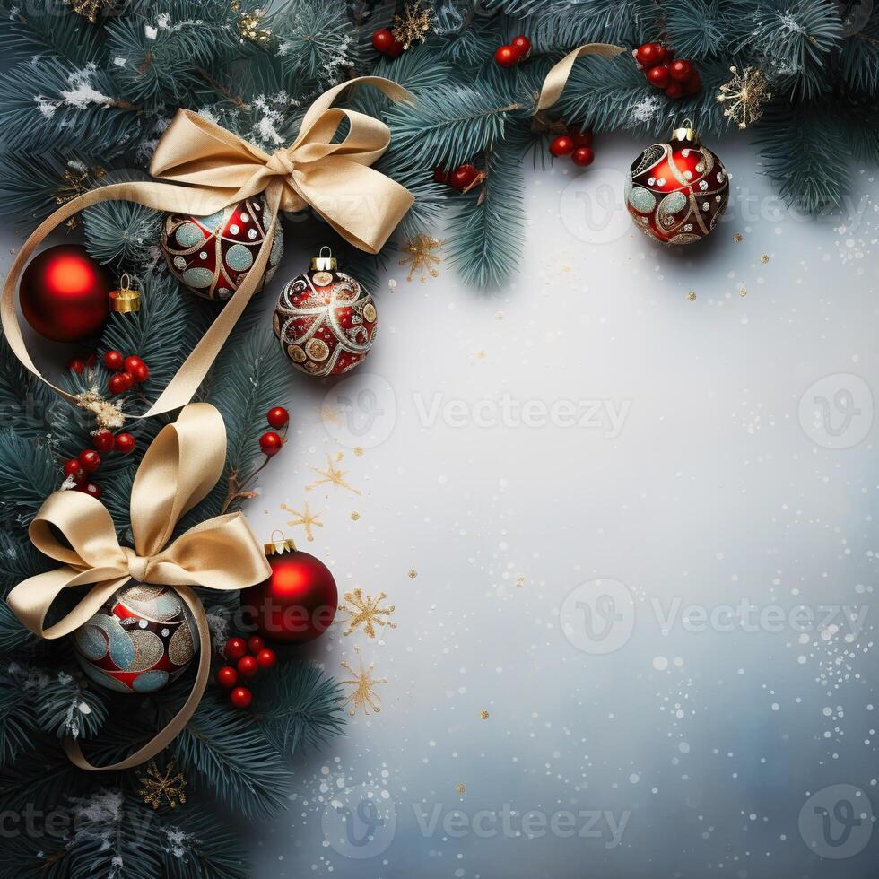 Illustration of Christmas background, AI Generated photo